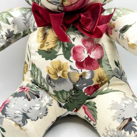 Vintage 10" "The Cabbage Rose Teddy" By Marquel Ltd. Bear Plush 1988 - Picture 1 of 6